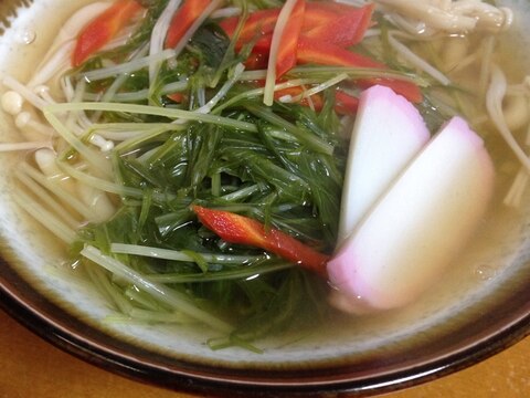 水菜たっぷり★あったか〜〜うどん(*^^*)